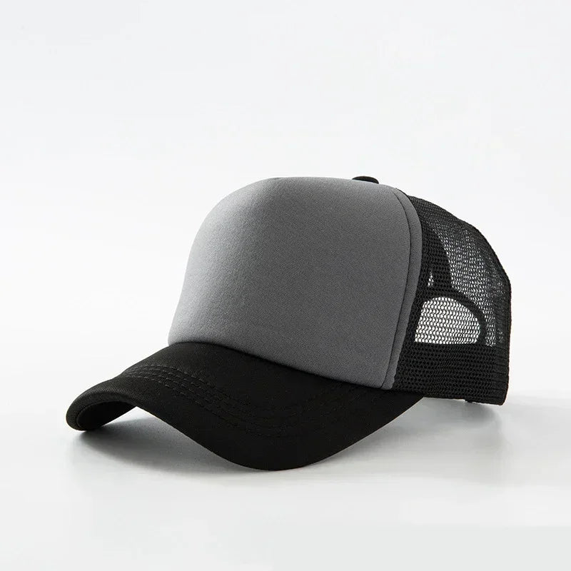 Custom Hat with Logo Printing Polyester Mesh Trucker Hat Adjustable Dad DIY Logo Baseball Cap for Men Women