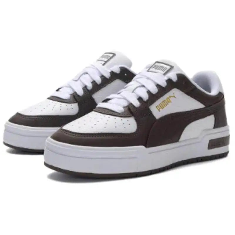 Nouvelles baskets décontractées polyvalentes PUMA unisexe à tige basse 2026 380190-63 Puma Blanc Café Marron Or Accent