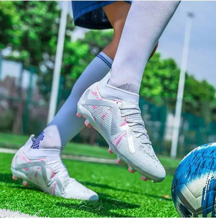 Oversized Football Boots For Youth & Children, Comfy Flexible Design, Stable Anti-slip Performance For Outdoor Field Sports