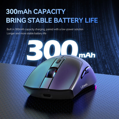X3 Wireless Bluetooth Mouse 2.4G Dual-Mode Connection, DPI Adjustable, Lightweight Gaming Mouse, RGB Light, 300mAh Battery Capacity