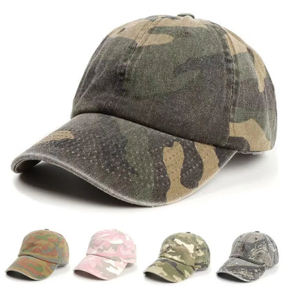 1 PC Unisex Hiking Camouflage Tactics Baseball Cap Leaves Jungle Hat Unstructured Cotton 6 Panel Baseball Cap