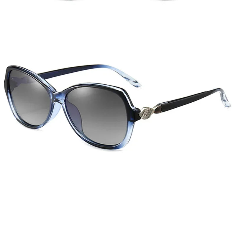 -75 -100 +125 Women Sunglasses Polarized Myopia Elegant Diamond-Embedded Frame Small Sunset Sunglasses Hyperopia Customization