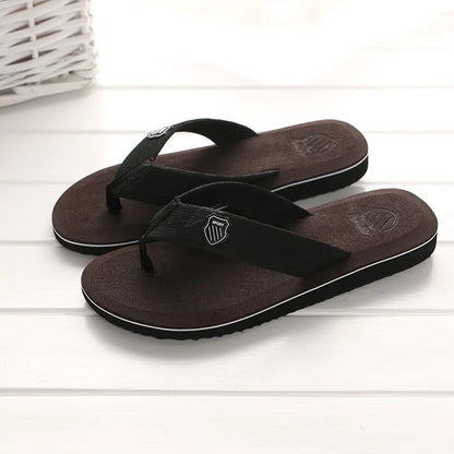 Pantoufles d'intérieur décontractées pour hommes, tongs, sandales de plage, diapositives plates coordonnantes, chaussures de maison, été