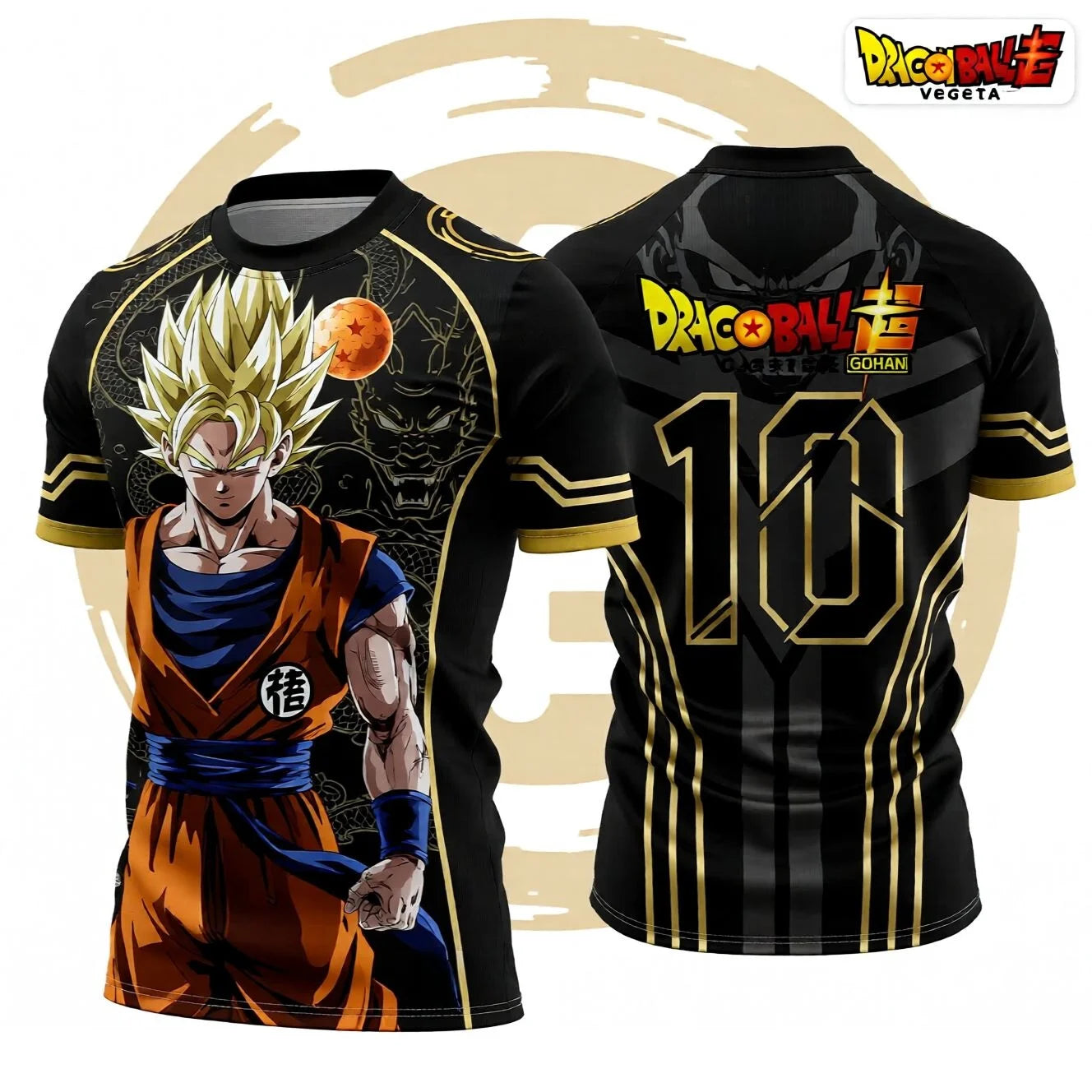 2026 Summer Dragon Ball Retro Fitness T-shirt Men's Oversized 3D Printed Short-sleeved Family Unisex Children's Sports Shirt