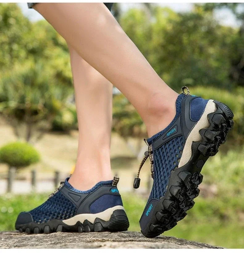 Sommer-Herren-Sportschuhe aus Mesh – modische Bergsteigerschuhe, atmungsaktiv, leicht, rutschfest – Outdoor-, Reise-, Lauf- und Freizeitschuhe