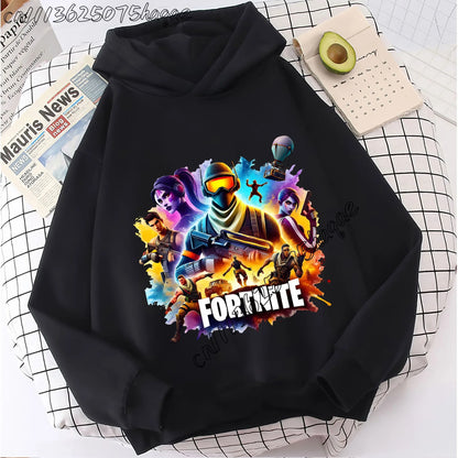 Fortnite Kids Hooded Coats Anime Fortnite Sweatshirts Game Spring Autumn Hoodies Sportswear Children Clothes Gift