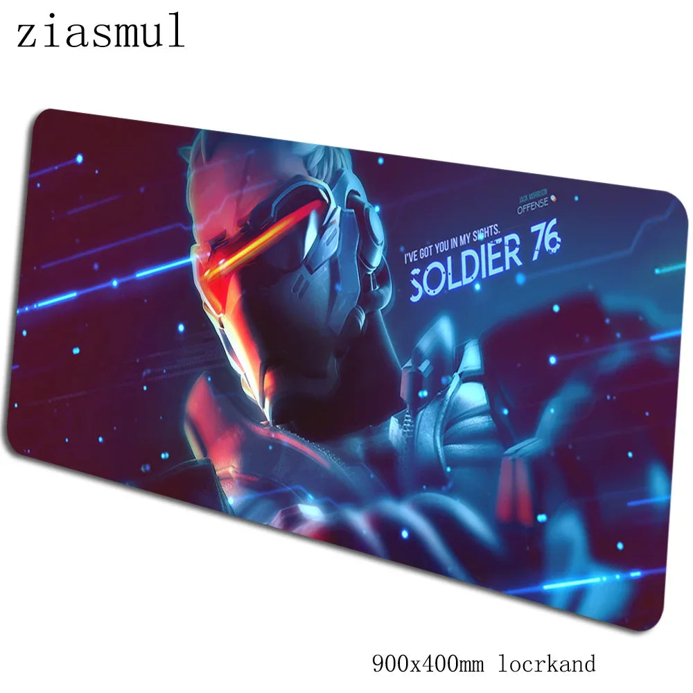Overwatch-Mauspad 90x40cm, ästhetisches Gaming-Mauspad, wunderschönes personalisiertes Mauspad, Tastatur- und PC-Unterlage
