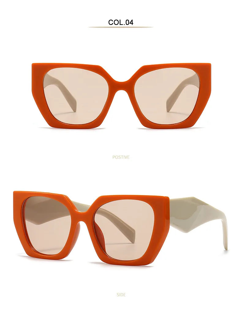 New Retro Designer Oversized Square Sunglasses For Women Men Luxury Brand Fashion Sun Glasses Ins Trending Ladies Shades UV400