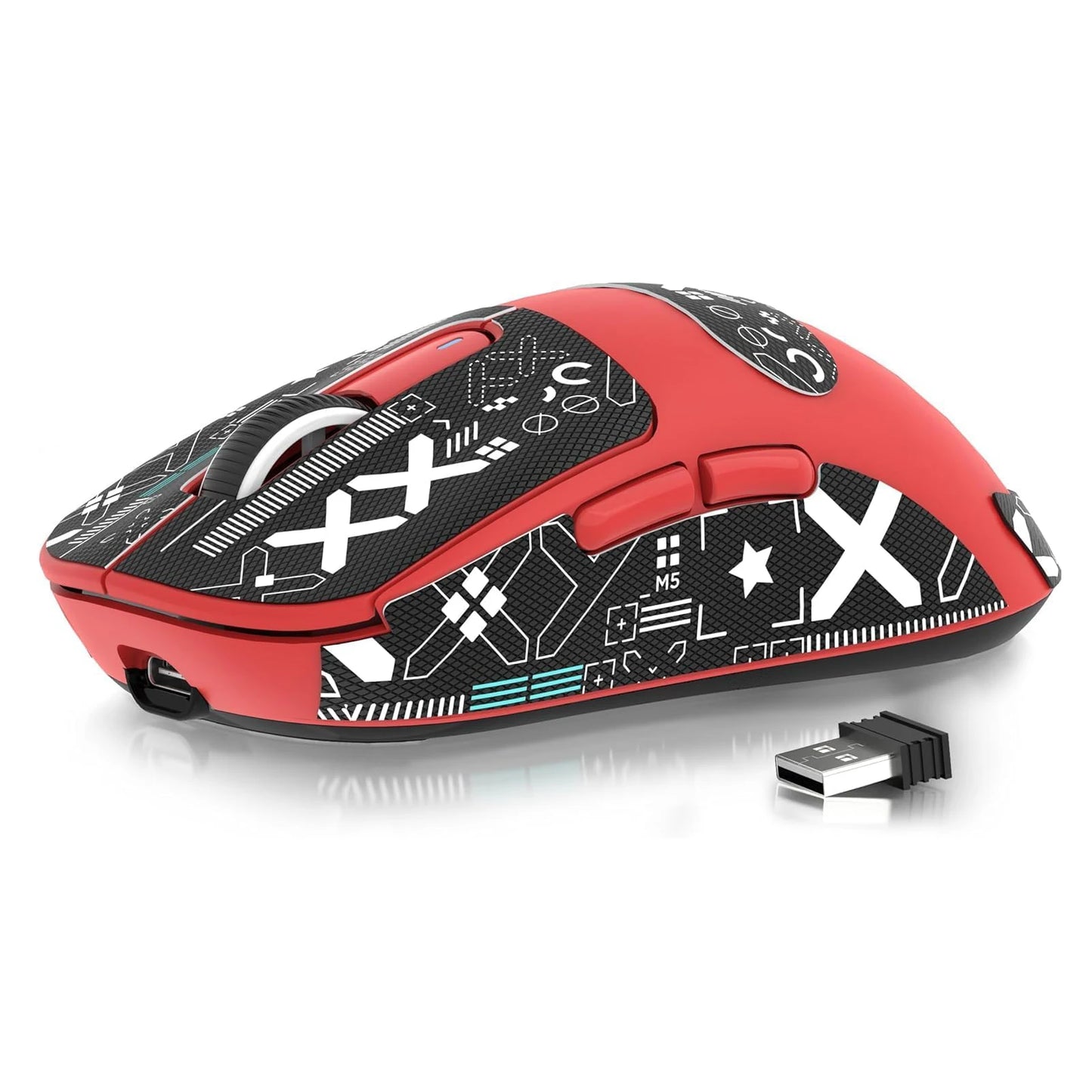 Rato Gaming Sem Fios Leve ATTACK SHARK X3, 49g, Tri-Mode, Sensor PAW3395 de 26K DPI, Autonomia de 200h, 5 Botões Programáveis