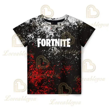 Battle Royale T-Shirt Fortnite T-Shirt Victory Cartoon-Oberteile Teenager-Kleidung Kinder Hero Game Fortress Night 3D Jungen Mädchen T-Shirt