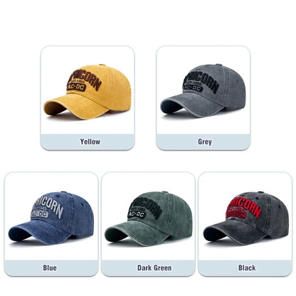 New Unisex Washed Distressed 'CAPRICORN' Alphabet 3D Embroidery Soft Top Baseball Cap Fashion Men Women Outdoor Casual Sport Cap