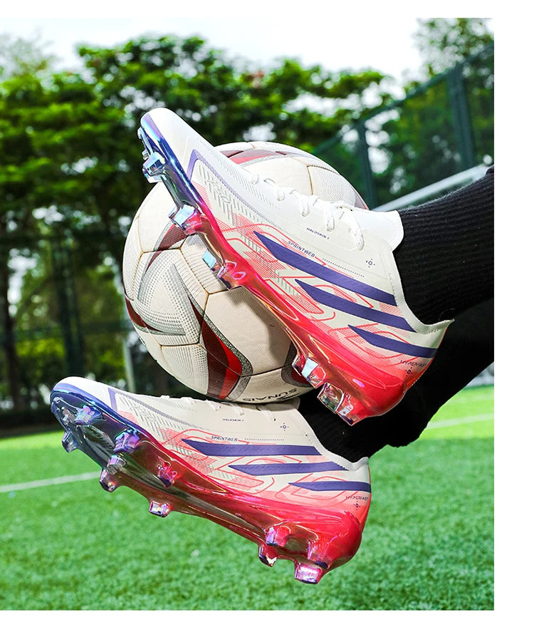 Chaussures de football pour hommes, baskets confortables, chaussures de football de haute qualité avec crampons longs pour garçons - Conception durable et résistante à l'usure
