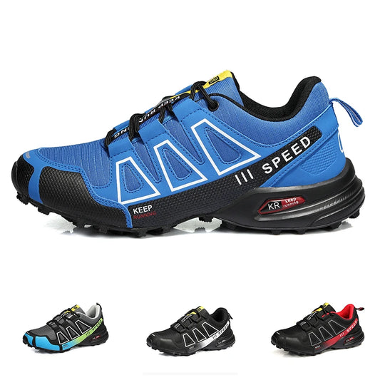Zapatillas de senderismo impermeables para hombre, calzado deportivo outdoor con cordones, zapatillas casuales de ciclismo para mujer, calzado táctico de entrenamiento antideslizante para campo