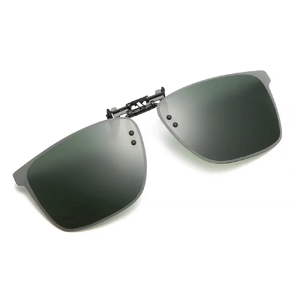 New Arrival Polarized Flip-up Clips Sunglasses for Myopia glasses, Retro Big Size Square Al-Mg glass Clip-on Sunglass Clip C3167