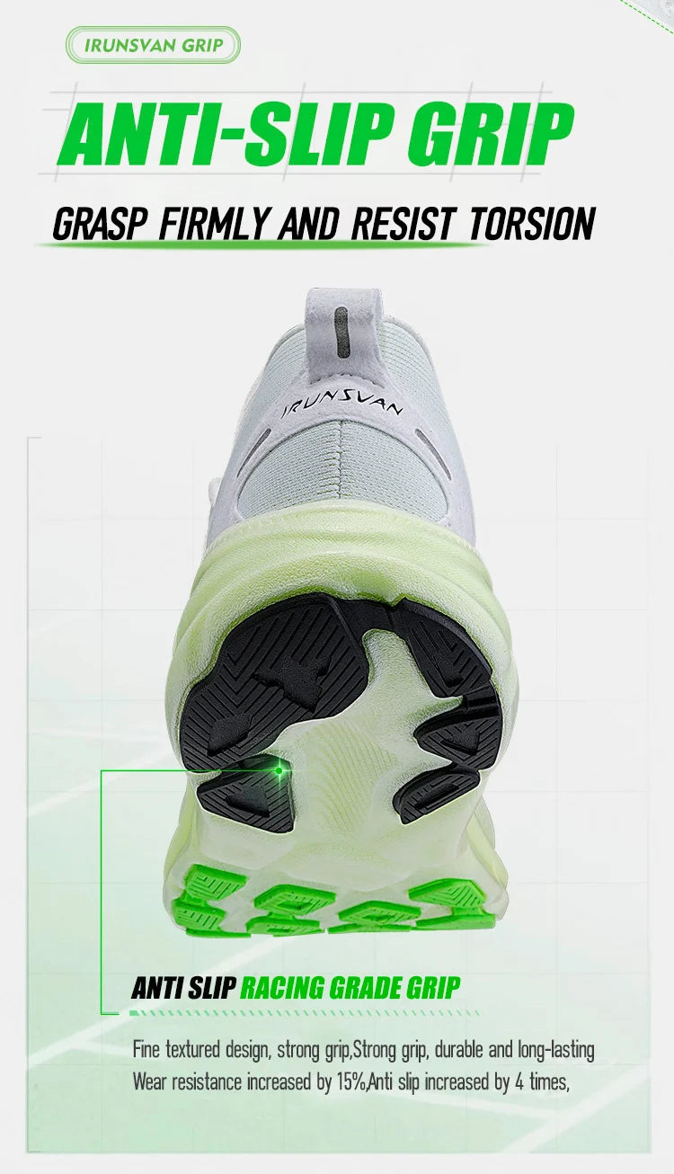 IRUNSVAN  New Carbon Plate Marathon Running Shoes Lightweight Shock-Absorbing And Suitable For Men's Sports Shoes