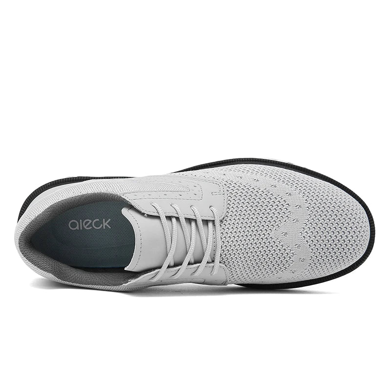 LiXingMing Golf Shoes Men Gray Large Size Up to 48# Breathable Cleats Golf Sport Shoes Teenager Training Golf Coach Sneakers