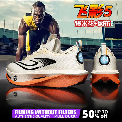 Carbon Plate Sports Running Shoes Marathon Men Breathable Lightweight Women's Comfortable Athletic Non-Slip Chunta Sneakers