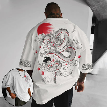 Dragon Ball Z Printed Short Sleeve Cotton T-Shirt Son Goku Vegeta Men Women Clothes Harajuku Y2K Tee Vintage Summer Streetwear