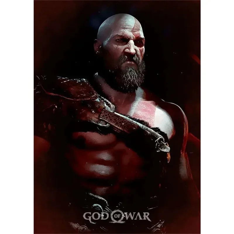 Canvas Painting Posters and Prints Wall Art Anime Pop Game God of War Ragnarok Poster Aesthetics Kratos Gaming