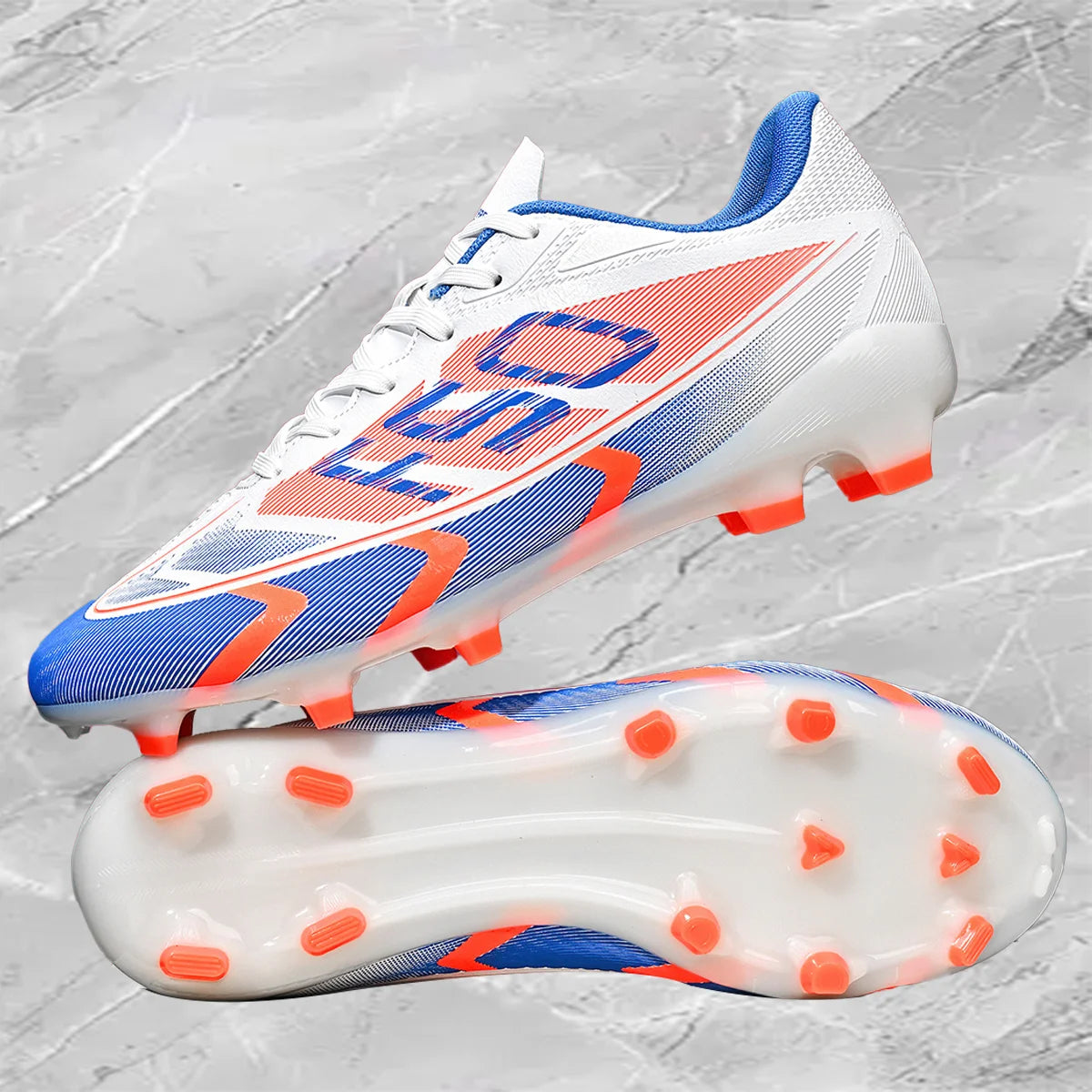 Chaussures de football pour adultes, modèle AG FG, empeigne respirante à séchage rapide, crampons offrant une excellente adhérence, idéales pour les matchs compétitifs et les entraînements d’équipe.