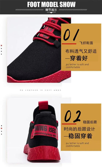 Men's Casual Lightweight Mesh Sports Sneakers Summer Men's Outdoor Soft Sole Breathable Comfortable Fashion Trend Running Shoes