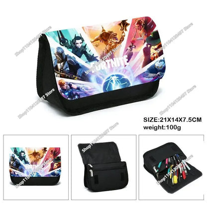 Shooting Game Pencil Case FORTNITE Boy Large Capacity Waterproof Pencil Pouch Office Stationery Gift Toy