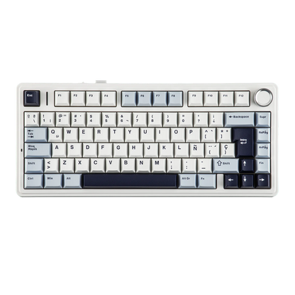 EPOMAKER AULA F75 ISO-ES 75% Spanische QWERTY Hot-Swap, Gasket-Mounted, kabelgebundene/Bluetooth/2.4GHz kabellose mechanische Gaming-Tastatur mit RGB-Hintergrundbeleuchtung