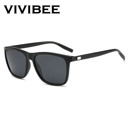 VIVIBEE Luxury Square Polarized Sunglasses Men Driving Blue Mirror Lens Classic Unisex Sun Glasses 2026 Trends Women Shades