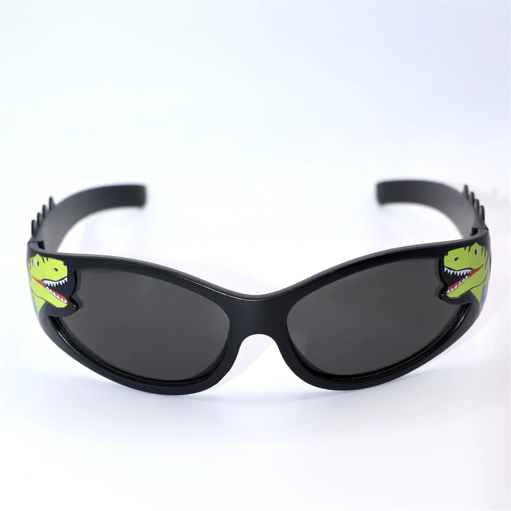 KLASSNUM summer new fashion cute Dinosaur children sunglasses 2026 girls boys birthday party decoration glasse uv400 oculos