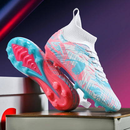 Chaussures de Football pour hommes TF/FG Sneaker garçon confortable société Original résistant chaussures de Football de qualité supérieure bottes de Football à longues pointes