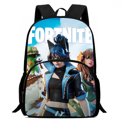 Kids School Backpack with Front Pocket, Light Weight Cartoon Fortnite Children Backpack For Age 6-9, Bags For Boys Girls