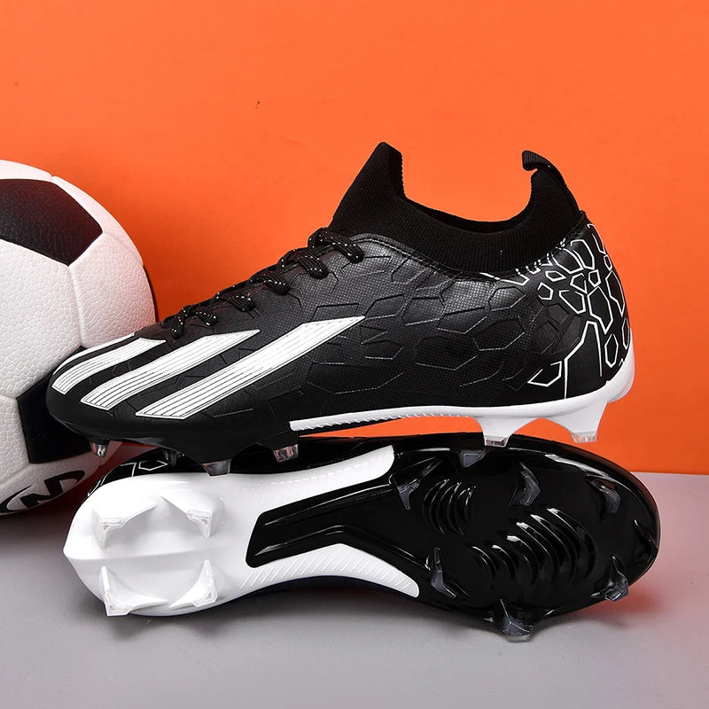 Professionelle Fußballschuhe für Herren, knöchelhoch, für Naturrasen, Unisex-Soccerschuhe mit langen FG-Stollen, Chuteira Society