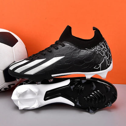 Professionelle Fußballschuhe für Herren, knöchelhoch, für Naturrasen, Unisex-Soccerschuhe mit langen FG-Stollen, Chuteira Society
