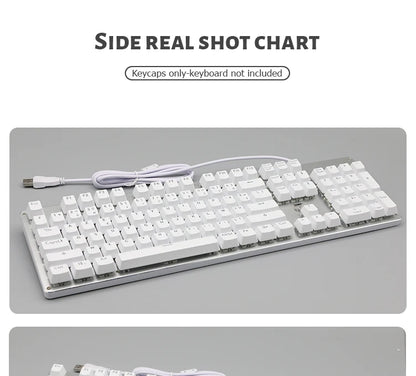 104 teclas retroiluminadas coreanas, francesas, rusas, españolas y alemanas para teclado mecánico con interruptores MX, perfil OEM, teclas ABS DIY