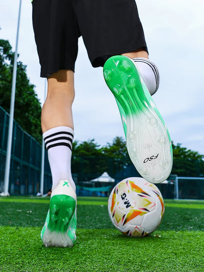 Nouvelles Chaussures de Football pour Hommes Antidérapantes, Crampons de Futsal Intérieur et de Football sur Gazon, Baskets Montantes de Haute Qualité, Meilleures Ventes pour l'Extérieur