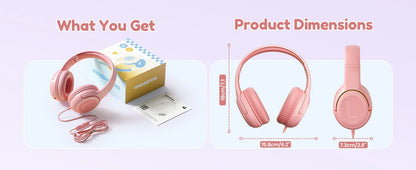 Awatrue Kids Headphones Comfortable Toddler Headsets for School Ideal Gifts for Son Daughter Sound and Safe Listening Experience