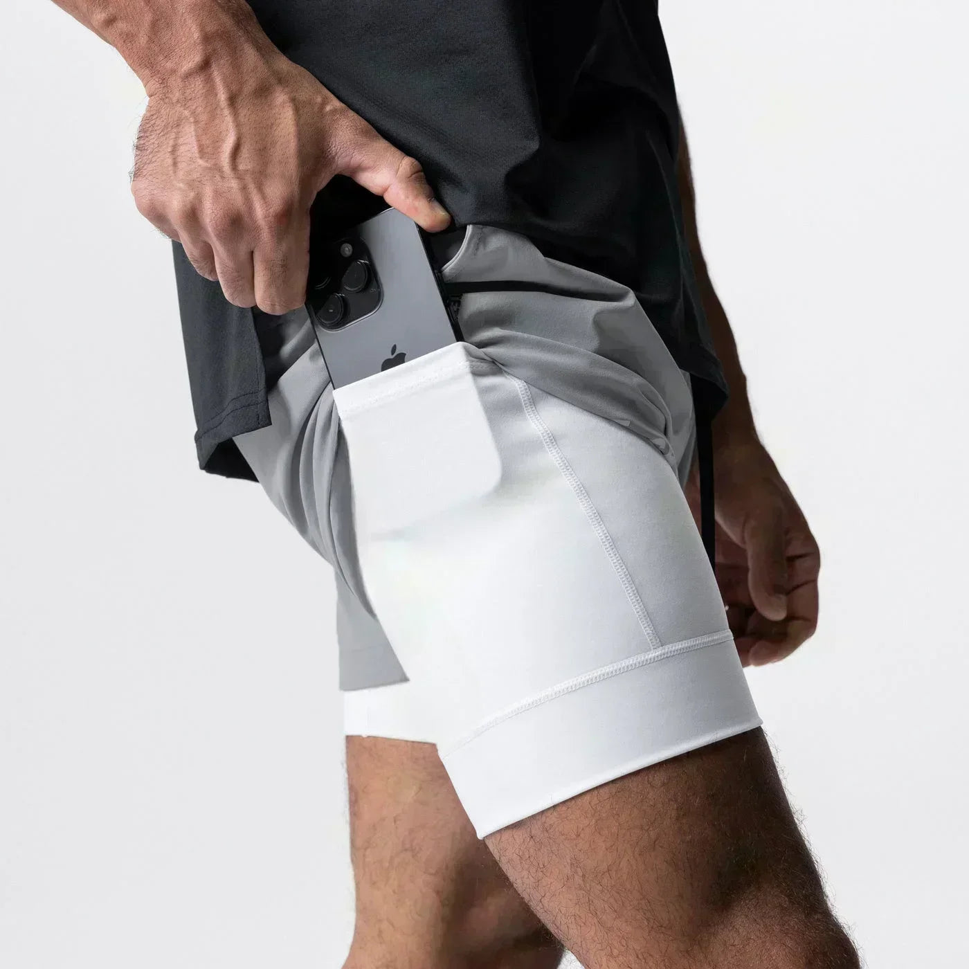 Dragon Ball Men's Shorts Double Layer 2-in-1 Shorts Vegeta Japan Anime Summer Autumn Quick-Drying Fake Two-piece Sports Shorts