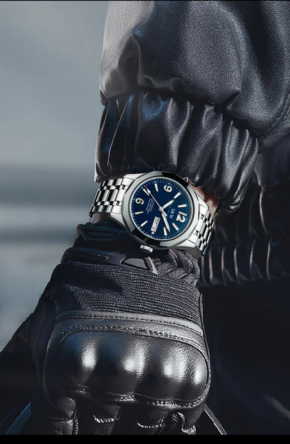 Mechanische Luxusuhr für Herren „Reloj CARNIVAL“ aus Wolfram, Automatikwerk MIYOTA 8205, wasserdicht.