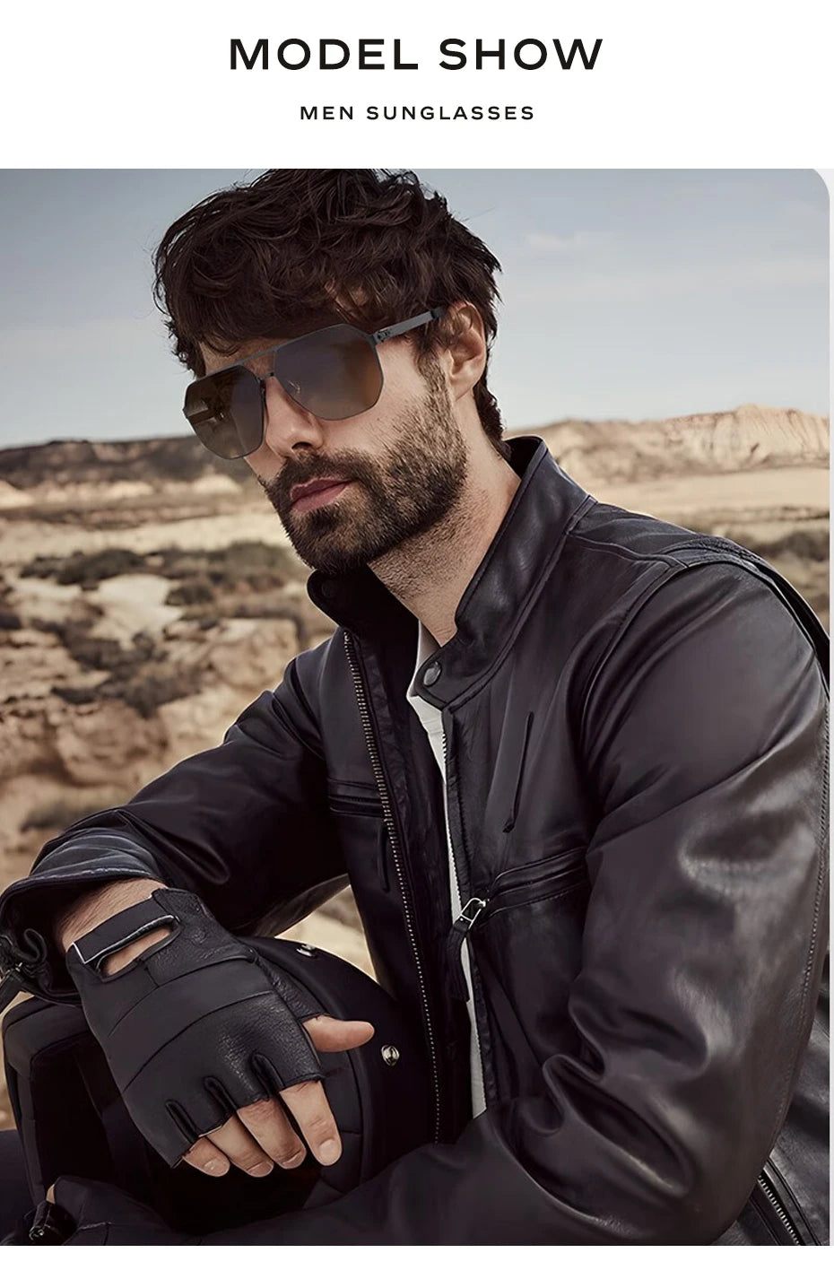CAPONI Nylon Sunglasses For Men Super Elastic Bio-Steel Polarized Driving Sun Glasses UV400 Protect Brand Design Shades CP23017