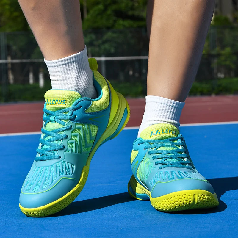 Professional Badminton Shoes for Men and Women Anti-Slip Tennis Trainers for Indoor and Outdoor Sports Blue Sneakers