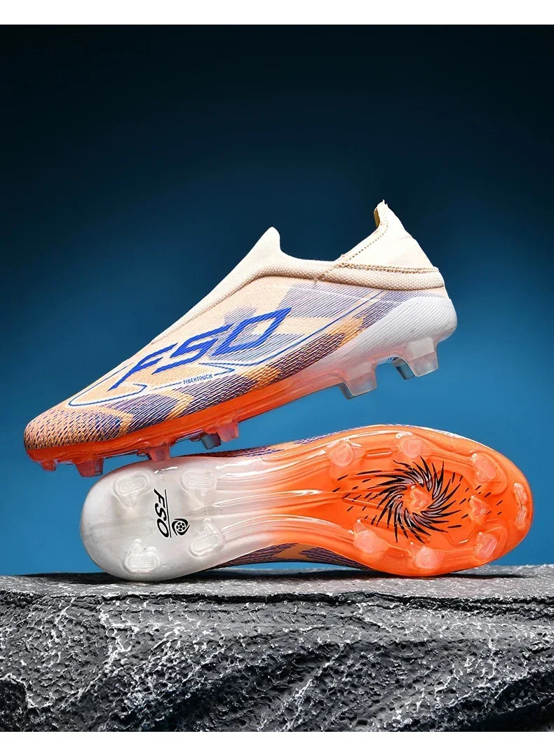 Nouvelles chaussures de football pour hommes, légères, très vendues, de haute qualité, crampons pour terrain en herbe, chaussures de football mi-hautes, baskets antidérapantes pour l'extérieur.