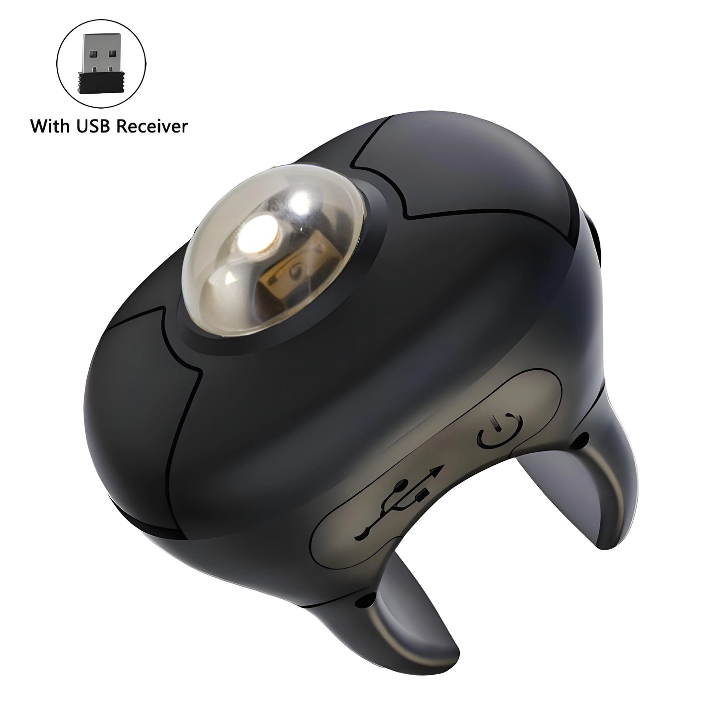 Neue Trackball-Fingerring-Maus 2.4G+Bluetooth – kabellose Fernsteuerungsmaus für Kurzvideos/PPT-Präsentationen/In-Vehicle-Displays
