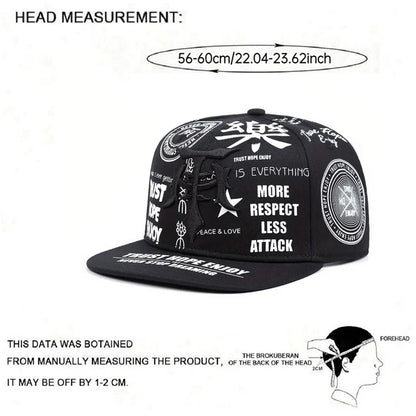 2026 New Fashionable Creative Baseball Hat T Graffiti Embroidery Street Hip Hop Hat Daily Casual Wear Sunshade Hat Flat Edge Hat
