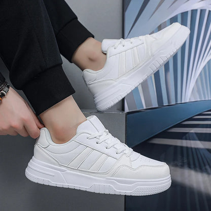Plus Big Size 50 51 52 Men's Leather Sneakers Casual Sports Shoes Flat Skateboard Shoes Hot Sale for Dropshipping