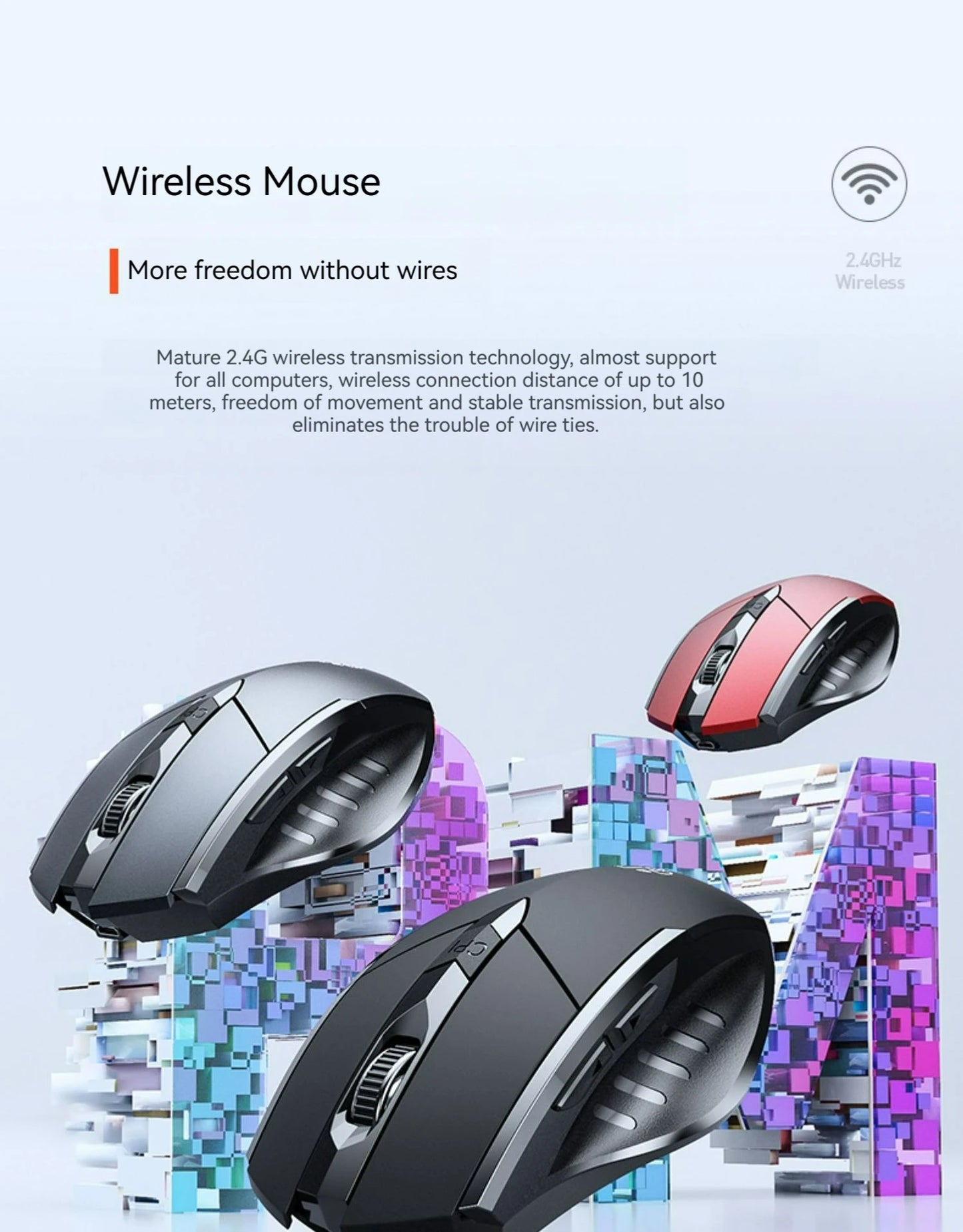 Inphic F1 2.4G Bluetooth Wireless Mouse Office Silent Mouse Rechargeable 6 Efficient Buttons Gaming Mouse For Laptop Tablet PC