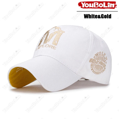 M letter Wolf Totem Embroidery Cotton Adjustable Baseball Cap Sun Hat Trucker Caps Dad Hats