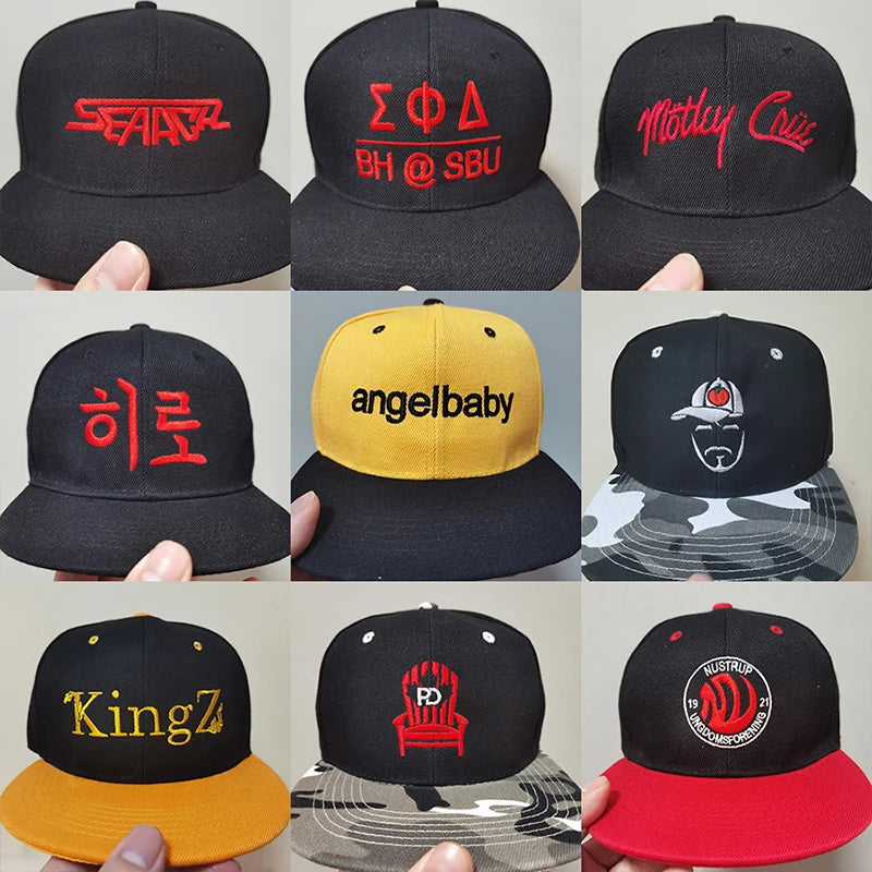 Personalized Logo Design Baseball Caps Custom Logo Sorority Cap Embroidery Monogram Color Block Baseball Caps Hip Hop Hats