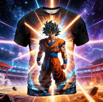 Summer 2026 Dragon Ball T Shirt Kids Tops Tee Anime Figures Son Goku Super Saiyan T-shirt Boys T-shirts Children Short Sleeve