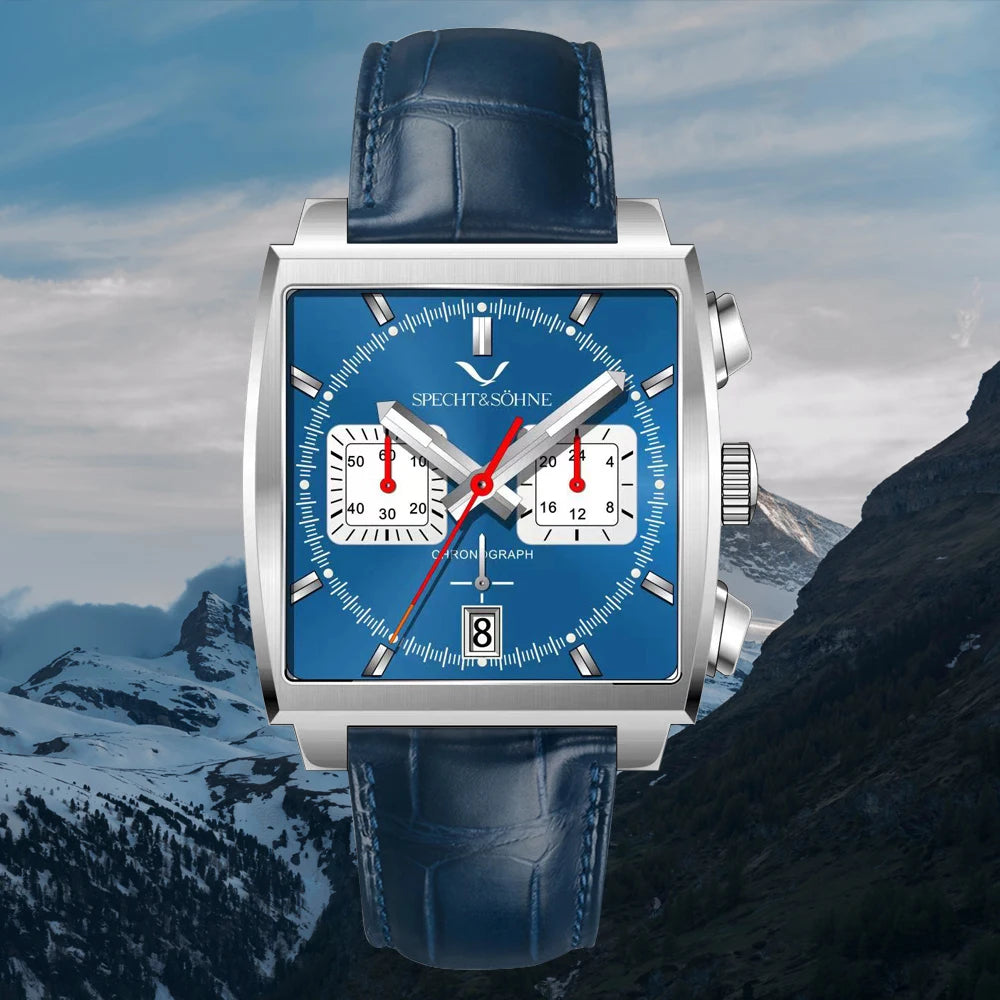 Specht&Sohne 2025 New Men's Watches Quartz Sport Watch Stainless Steel Leather Strap Japan Miyota VK63 Chronograph