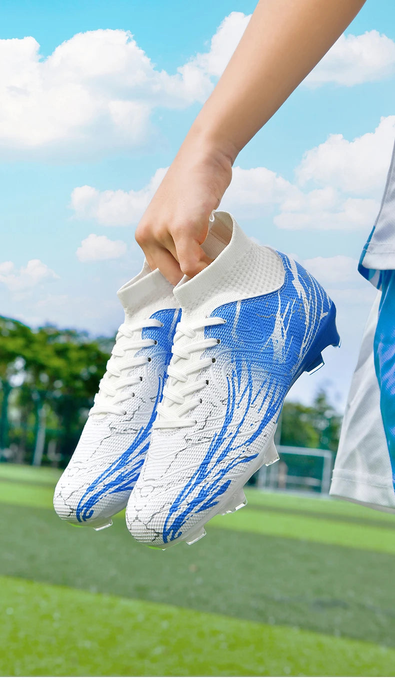 Chaussures de football à crampons FG pour terrain ferme, coupe basse, à lacets, pour hommes, professionnelles, antidérapantes, résistantes à l'usure, pour entraînement sur herbe naturelle